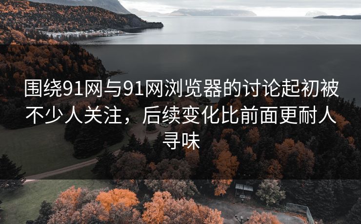 围绕91网与91网浏览器的讨论起初被不少人关注，后续变化比前面更耐人寻味